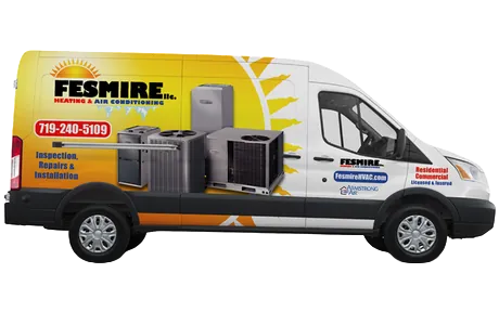 A Fesmire Heating & Air Conditioning service van